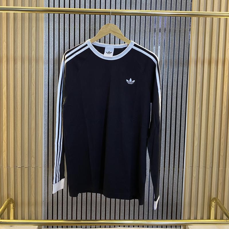 adidas 3-STRIPES LONGSLEEVE TEE ブラック（アディダス 3ストライプス