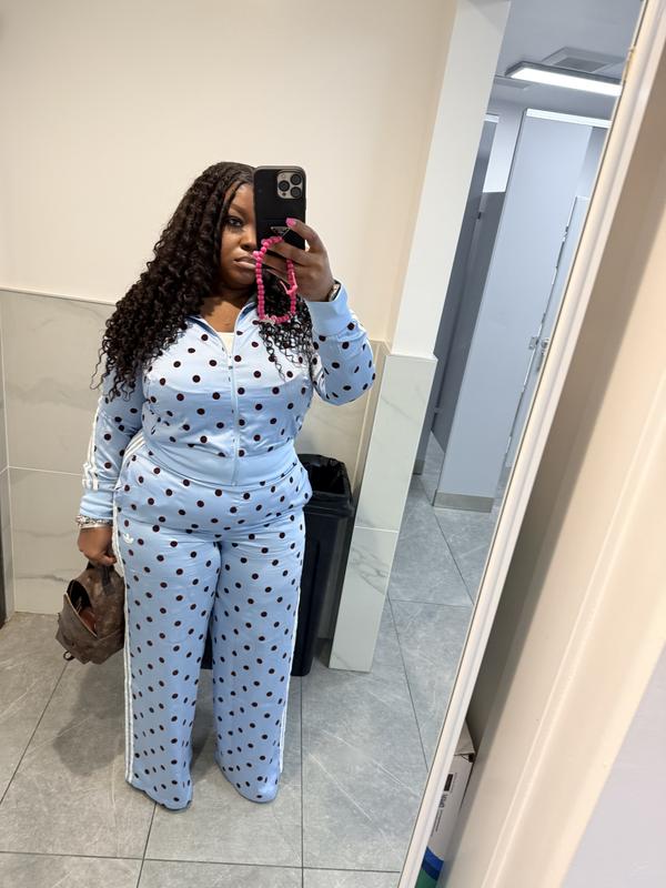 adidas SATIN POLKA DOTS WIDE LEG PANT クリアスカイ（アディダス