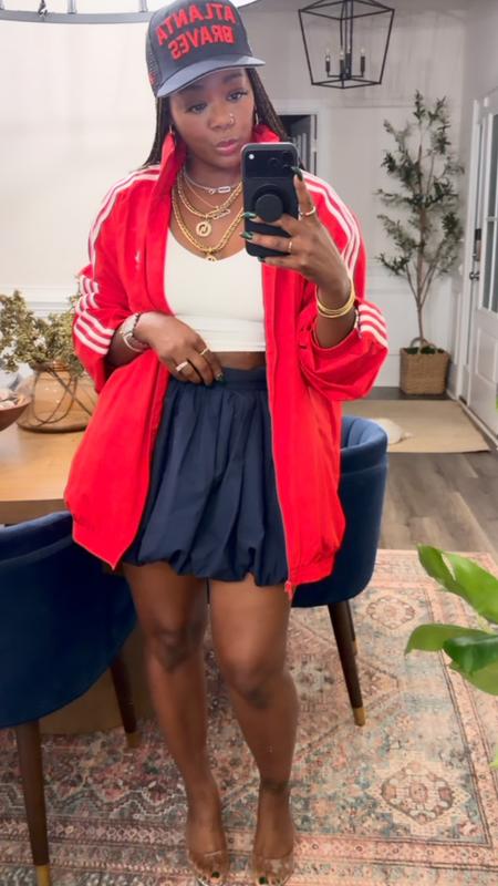 adidas OVERSIZED TRACK TOP グレースリー（アディダス オーバーサイズ