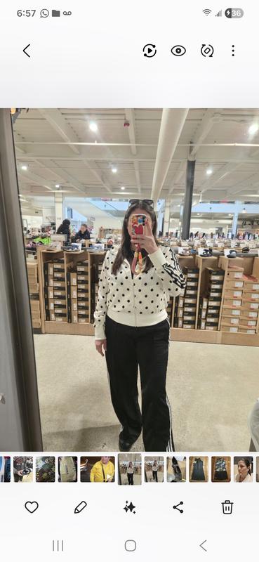 adidas SATIN POLKA DOTS TT Track Top オフホワイト（アディダス
