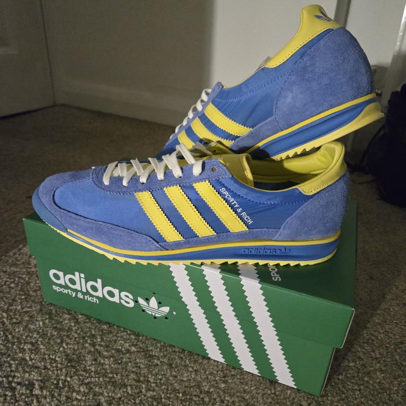 adidas SL72 SPORTY&RICH LGTYEL/REABLU/FTWWHT 国内発送 adidas SL72 SPORTY&RICH LGTYEL/REABLU/FTWWHT （アディダス