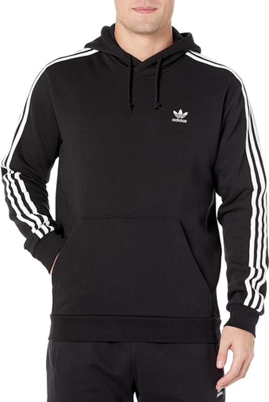 adidas 3-STRIPES HOODIE BLACK（アディダス THREEストライプス