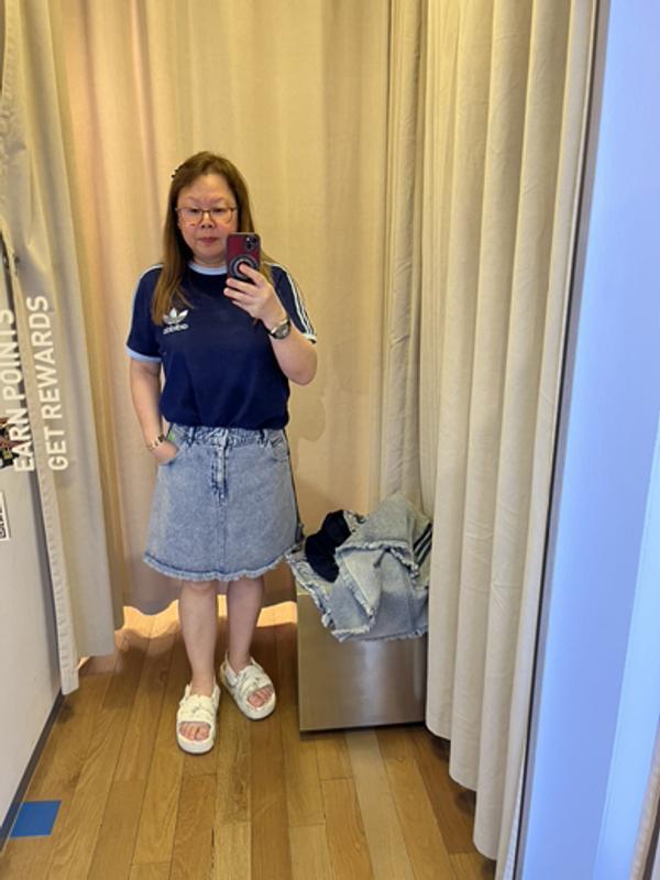 adidas KSENIASCHNAIDER Frayed Denim Skirt LGHDEN 24SS-I