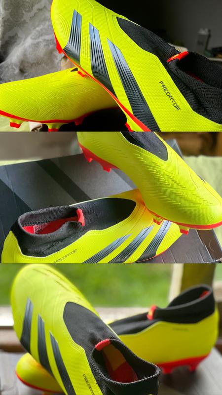 Chuteira Predator League Campo Sem Cadarços - Amarelo adidas