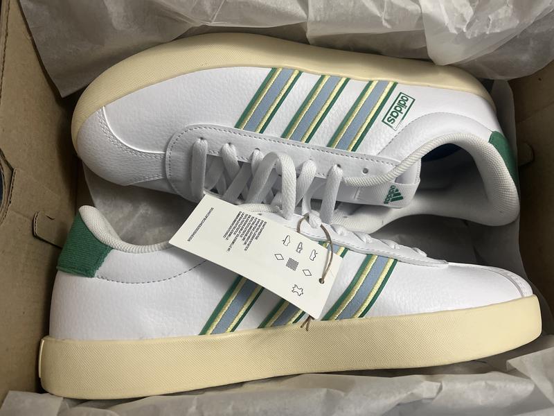 adidas | VL Court 3.0 Shoes - White/Black/Grey One | The Sports Edit