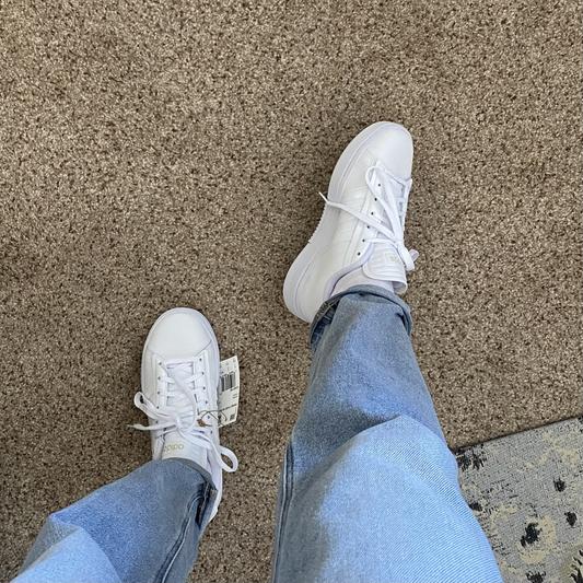 adidas grand court alpha on feet