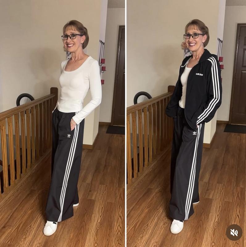 adidas OVERSIZED TRACK PANTS ブラック（アディダス オーバーサイズ
