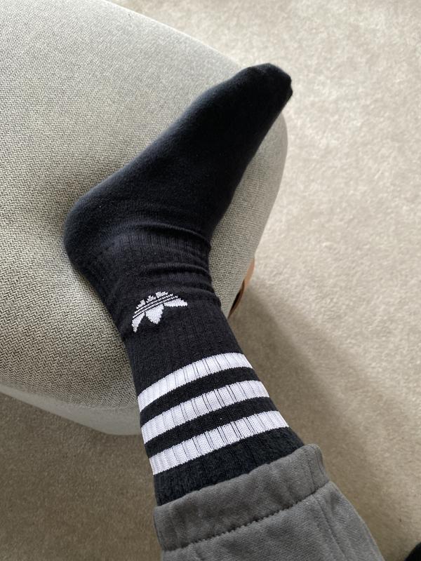 adidas HIGH CREW SOCK ホワイト/ミディアムグレーヘザー