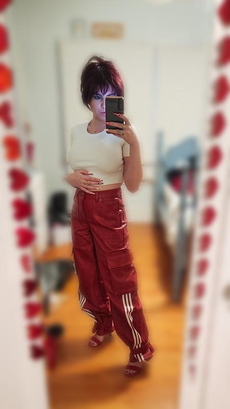 【コメント無し即購入OK】タグ付き新品未使用‼️アディダス レザー　パンツ 新品タグ付き adidas Faux Leather Adibreak Pants フェイク