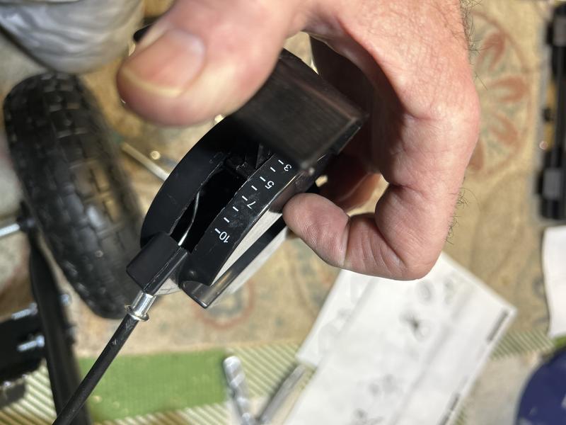 Bent cable inside assembly and the cable wouldn’t stay on the controller.