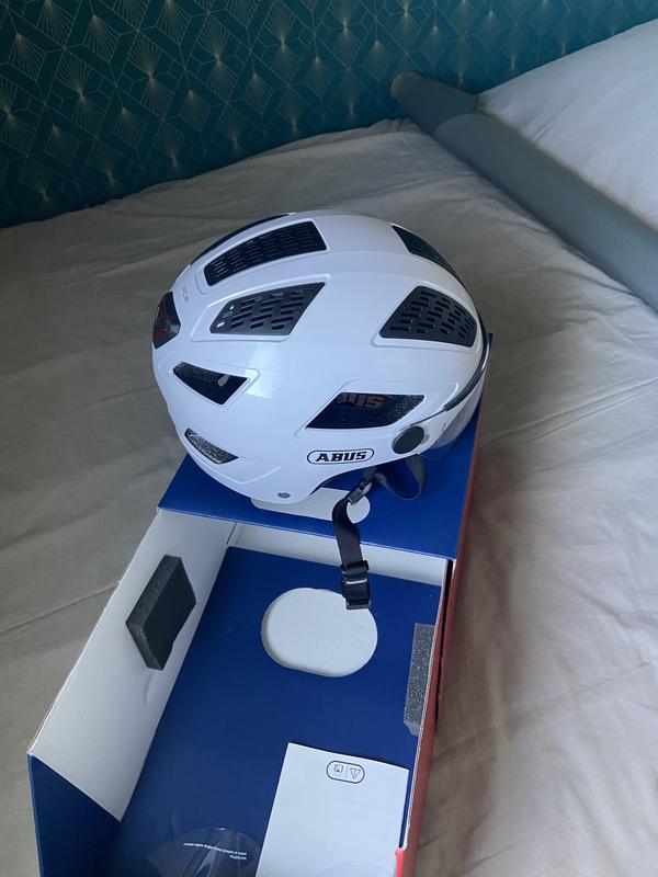 Casque urbain Abus Hyban 2.0 Ace Titan éclairage arrière + visière