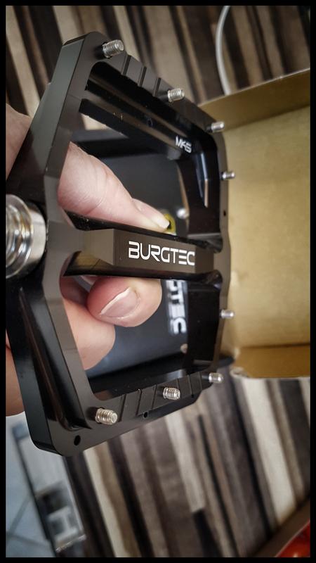 Pedali Burgtec Penthouse MK5 In CrMo – Colore Argento, Piattaforma Piatta, Per Mountain Bike