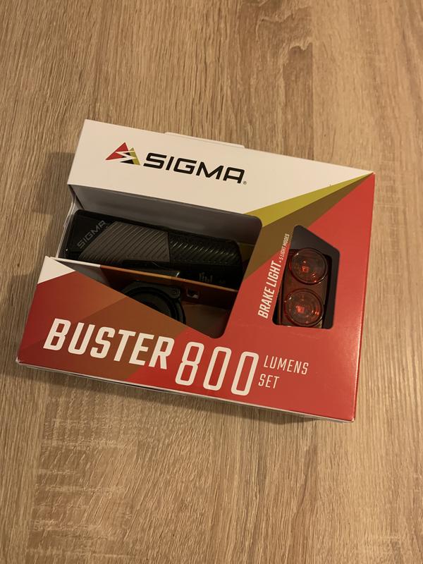 Kit éclairage Vélo Sigma Buster 800L + RL 80 Rechargeable USB - Noir - Neuf Sous Blister