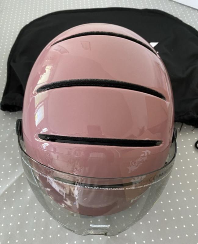 Casque Urbain Kask Lifestyle Beige/champagne – Fabriqué En Italie, Visière Intégrée, Sangles En Cuir, Taille M Adulte