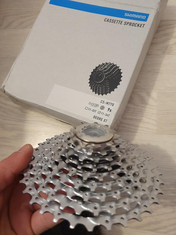 Moulinet Shimano Cassette Shimano Deore XT CS-M750 9 Vitesses 11-34T - Vintage Pour VTT Pièce Vélo VTT Vintage