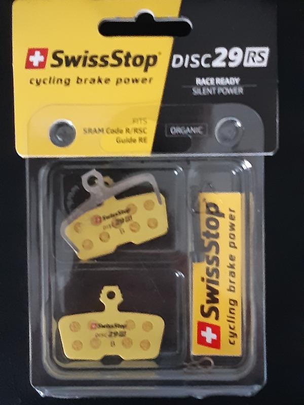 SRAM Disc Brake Pads – Organic, Steel Backed – For Code (2011+) & Guide RE – 2 Sets (4 Pads) – Quiet, Model RE