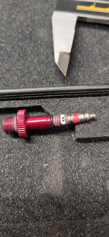 Adaptateur De Valve Pour Pompe à Air VTT - Compatible Rockshox Monarch, DT XMM - Alliage Aluminium, Joints Toriques Inclus - Rouge - 11