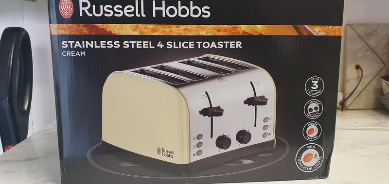 Buy Russell Hobbs Worcester 4 Slice Cream Toaster 28363