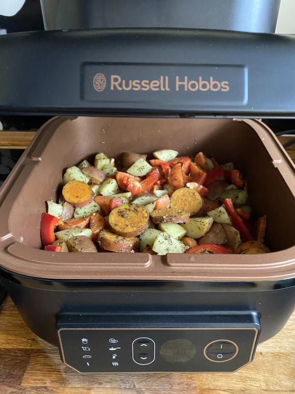 Russell Hobbs Compact Rapid Digital Air Fryer 1.8L [7 Cooking Functions]  Energy Saving, Dishwasher Safe parts, Touch screen, Removable basket,  Timer, Max Temp 200°C, No oil, Grill, Bake, 26500 : : Home