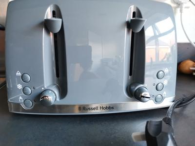 Russell Hobbs Honeycomb 4 Slice White Plastic Toaster - 26070