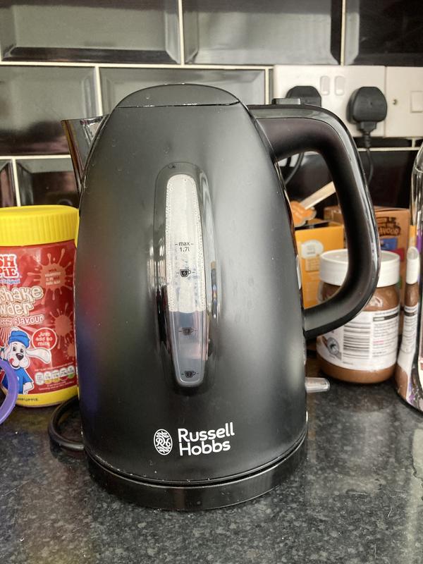 Textures Black Plastic Kettle 21271 Russell Hobbs UK