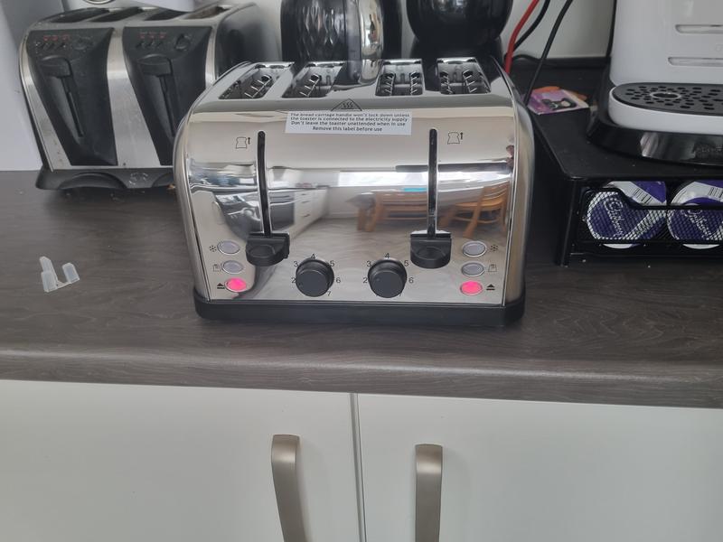 Futura Stainless Steel 4 Slice Toaster - 18790 - Russell Hobbs