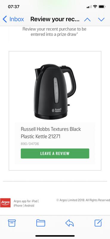 Buy Russell Hobbs Textures Black Plastic Kettle 21271