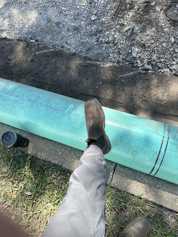 Resting my boots on a force main
