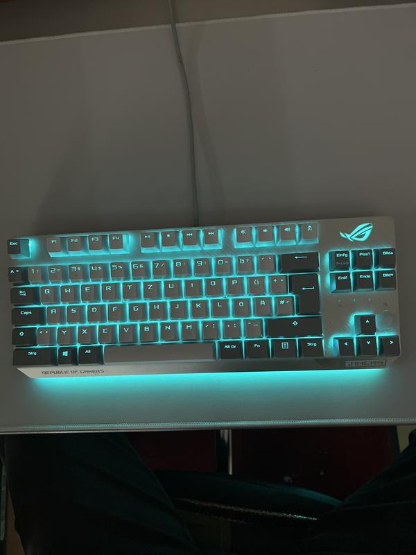 ASUS ROG Strix Scope NX TKL 80% Gaming Keyboard (Moonlight White, Red  Switches)