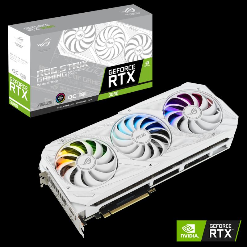 ASUS ROG STRIX NVIDIA GeForce RTX 3080 V2 White OC Edition – Carte