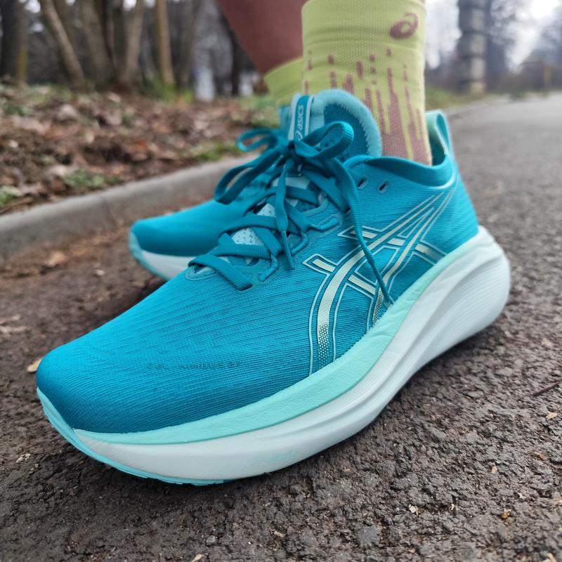 GEL-NIMBUS 27 | Women | Pure Aqua/White | Running | ASICS Outlet NL