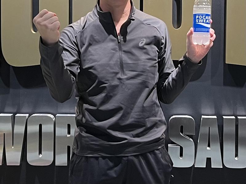 ランニングPRO-FITウインドブロックハーフジップ長袖シャツ