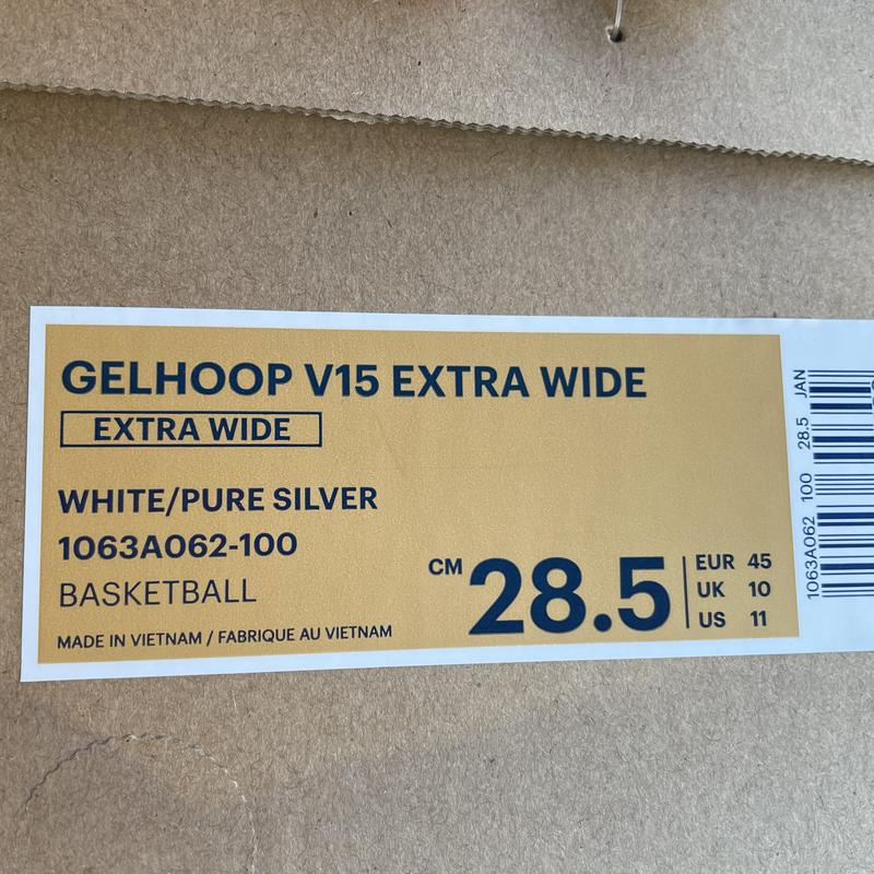 アシックス ゲルフープGELHOOP V15 EXTRA WIDE 28.0cm