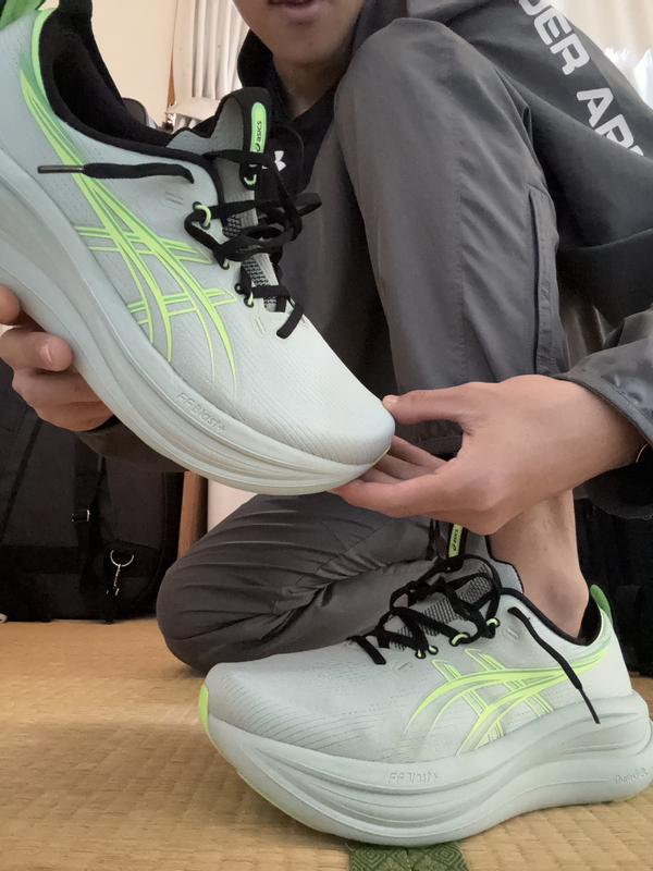GEL-NIMBUS 28 EXTRA WIDE | Cold Moss/Illuminate Green | ランニング