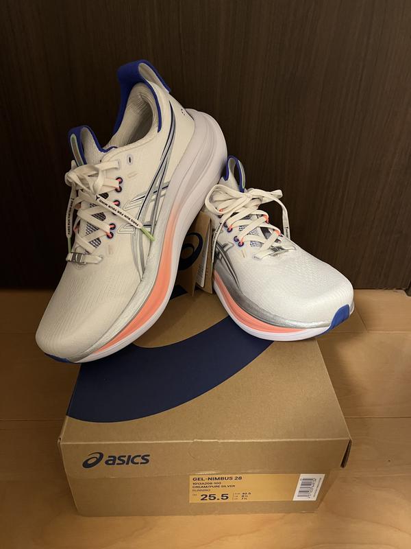 アシックス GEL-NIMBUS28 25.0㎝ GEL-NIMBUS 28 | Cream/Pure Silver | ランニング | 【ASICS公式】