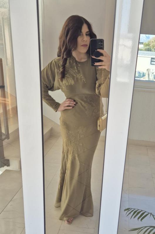 asos design maxi dress batwing sleeve bias cut ASOS DESIGN satin batwing bias cut maxi dress in chocolate