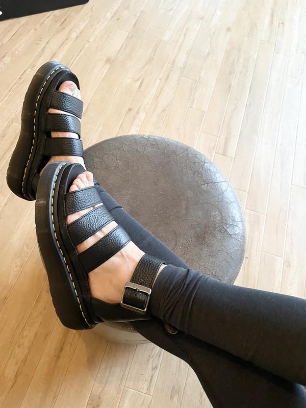 Dr Martens Clarissa II quad chunky sandals in black ASOS