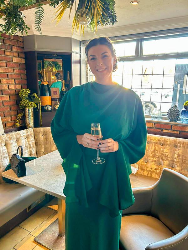 atonement cecilia green dress ASOS DESIGN Tall Plunge Neck Dropped Shoulder Pencil Midi Dress In Forest  Green main image 0