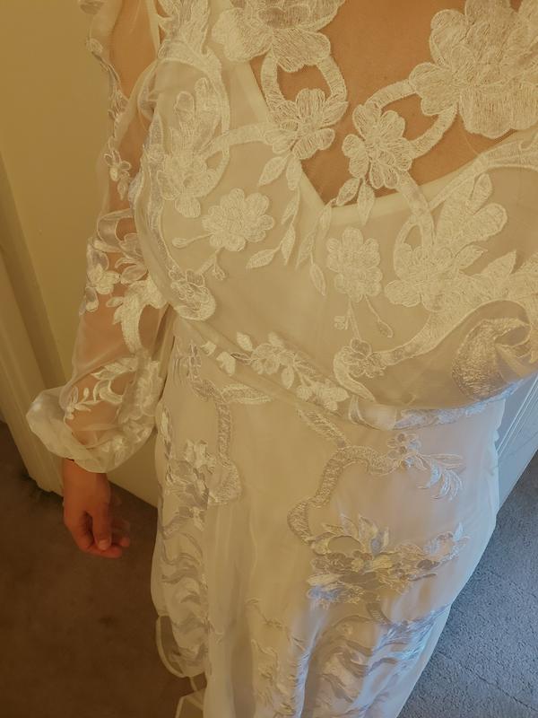 ASOS DESIGN embroidered wedding dress blouson sleeve | ASOS