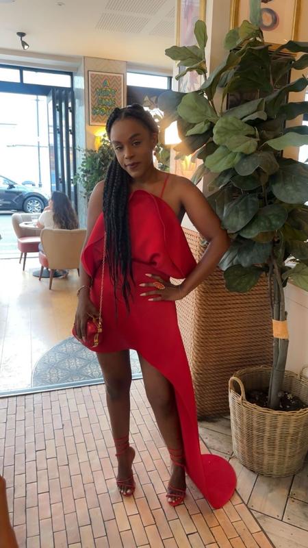 strapless open back dress RED ROSE dress