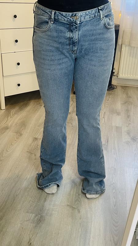 New Look Tall flared jean in midwash blue - ShopStyle