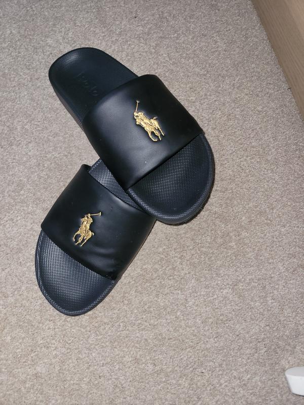 Slippers Ralph Lauren Black Sliders Womens Ralph Lauren Sliders 2025