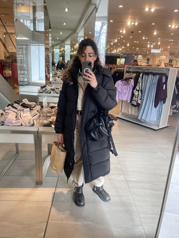 Tommy Jeans Alaska hooded long puffer down filling coat in