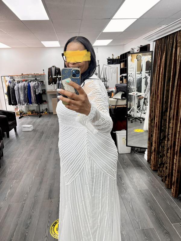 Frock and Frill Plus Bridal embellished long sleeve maxi dress in ivory |  ASOS