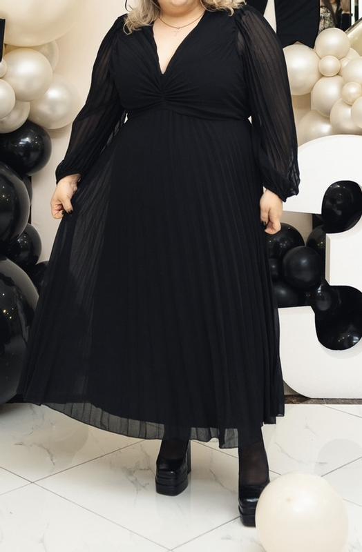 asos curve pleated dress ASOS DESIGN Curve pleated flutter sleeve midi dress with belt detail in  black