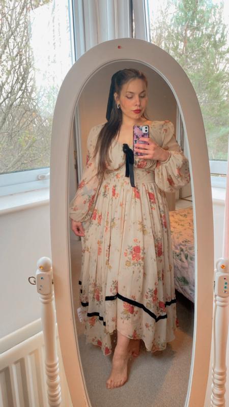【店舗限定色】Winter Floral Long-sleeve Dress M Msk Vneck Floral Long Sleeve Dress,Womens - Walmart.com