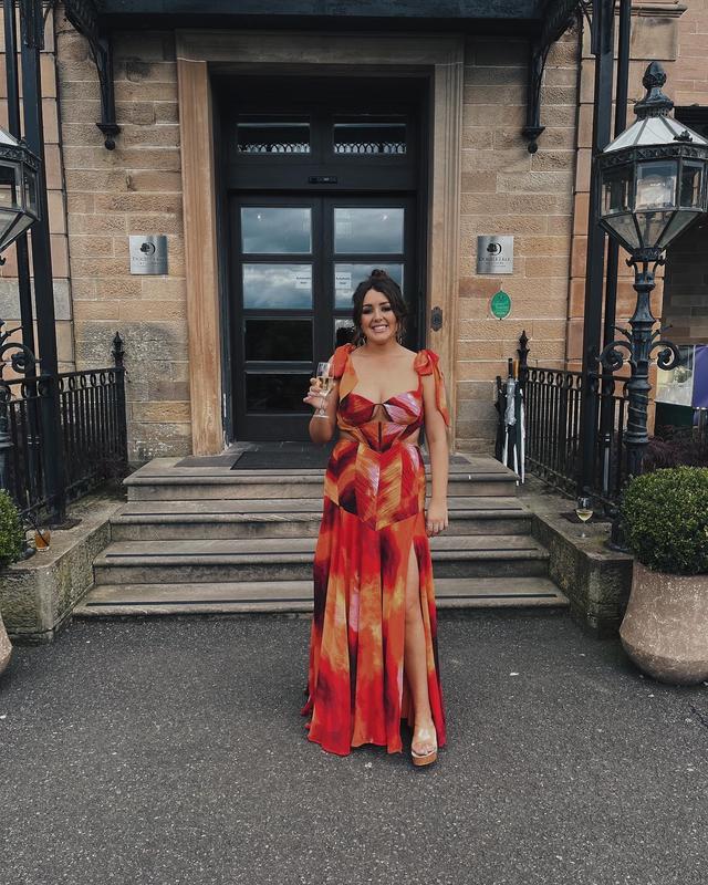 Plus Floral Print Chiffon Cut Out Maxi Dress | boohoo
