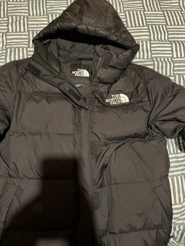 The North Face Nuptse long down puffer coat in black | ASOS