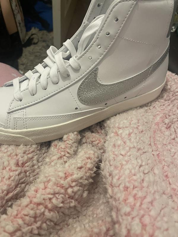 Silver nike blazers on sale