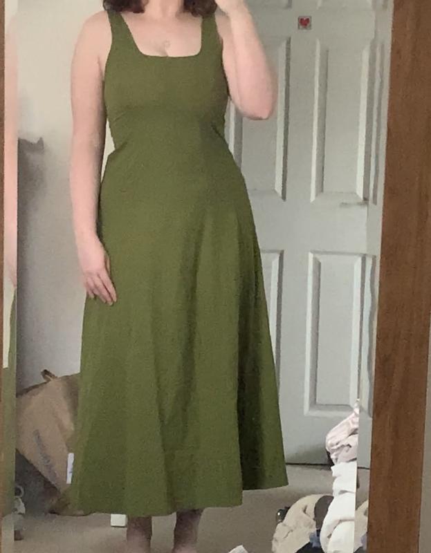 ASOS DESIGN seamed maxi tennis sundress in khaki | ASOS